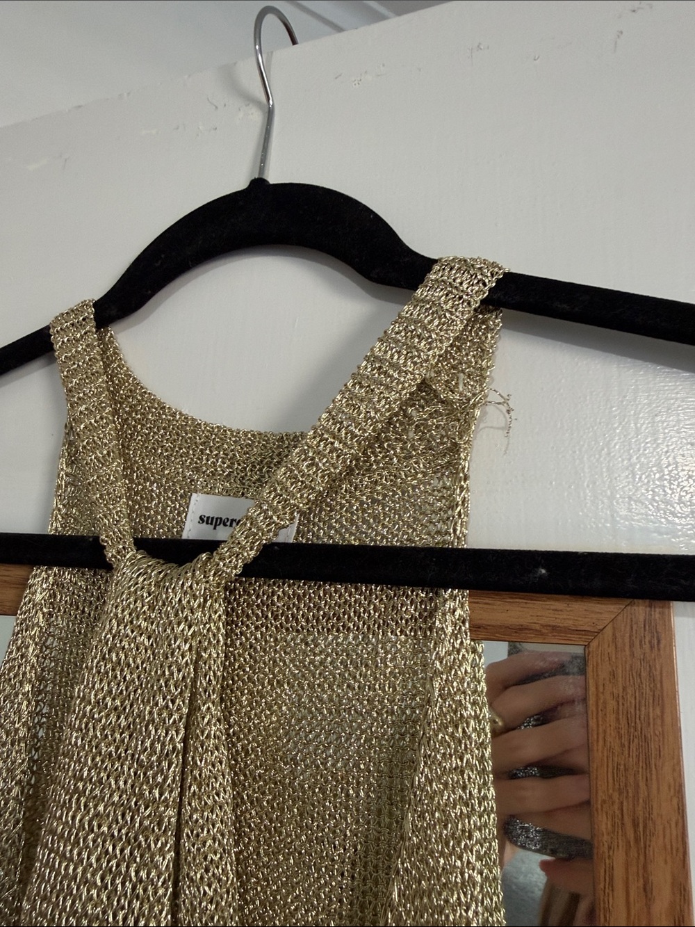 Superdown Marianna halter top gold knit - Picture 6 of 7